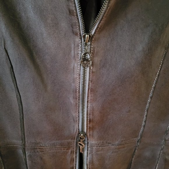 GMS-75 Italian Brown Leather Jacket US M - Picture 6 of 14